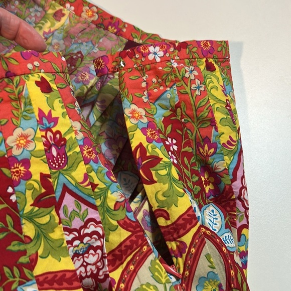 JONES WEAR JEANS PLEATED FLORAL PAISLEY PRINT COTTON MINI SKIRT SIZE 8 - Picture 6 of 11